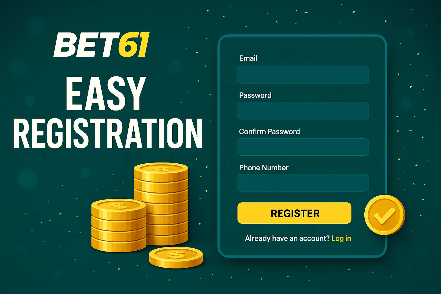 Não Perca tempo, o rRgistro na site BET61